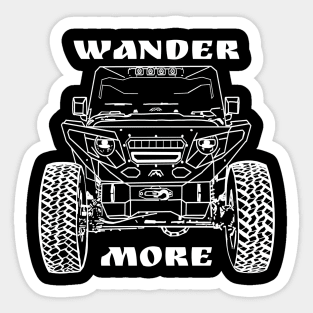 Wander More Jeep Life 4 x 4 off road explore road trip nomad renegade wrangler compass grand Cherokee Sticker